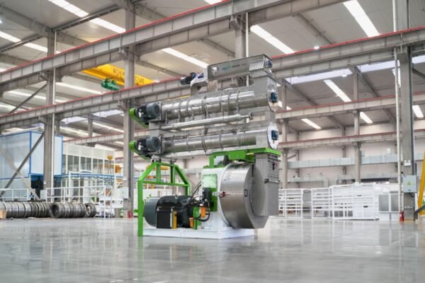 RICHI pellet mill prepared inside a manufacturing facility